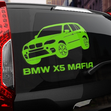 Наклейка BMW X5 МАФИЯ