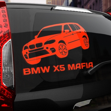Наклейка BMW X5 МАФИЯ