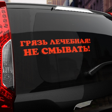 Наклейка грязь лечебная! не смывать!
