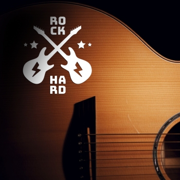 Наклейка HARD ROCK на гитару