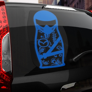 Наклейка Mazda матрешка