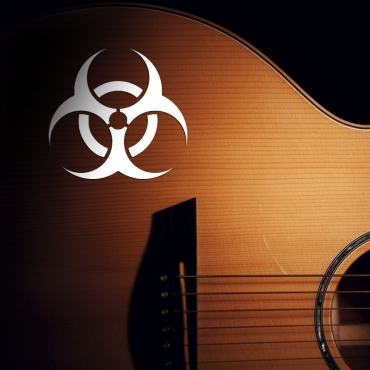 Наклейка на гитару biohazard