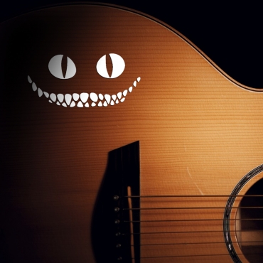 Наклейка на гитару чеширский кот