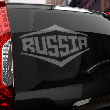 Наклейка надпись RUSSIA