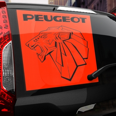 Наклейка Peugeot лев