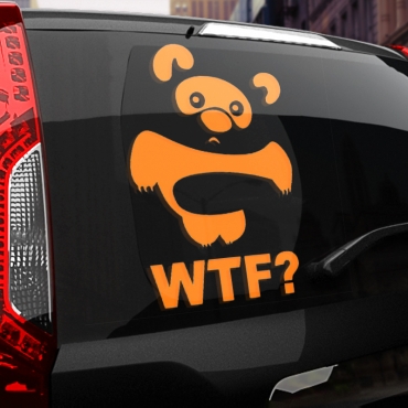 Наклейка винни-пух wtf