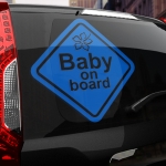 Наклейка Baby on board (предупреждение)