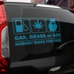 Наклейка GAS, GRASS or ASS