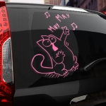Наклейка кот саймона поет