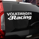 Наклейка надпись Volkswagen Racing
