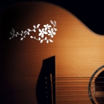 Наклейка цветочный узор на гитару