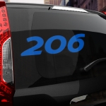 Наклейка Peugeot 206