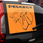 Наклейка Peugeot лев