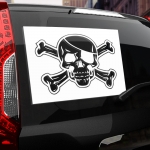 Наклейка пиратский флаг